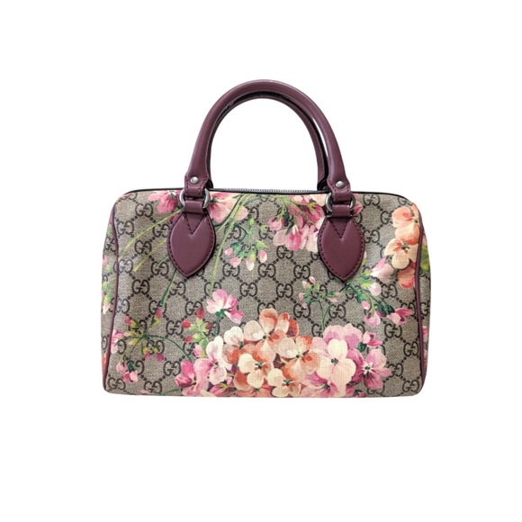 Gucci Floral Satchel Bag - Pink and Green - Picture 3 of 16